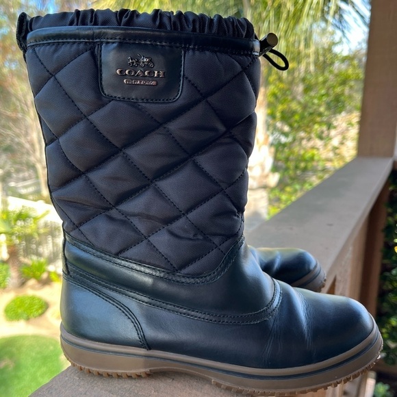 COACH Shoes - Coach Samara Black Quilted All Weather Winter Boots Womens Size US 5B